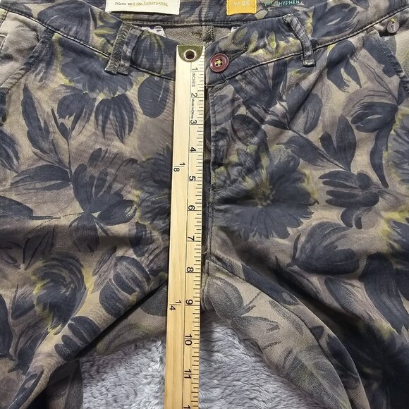 Pilcro and the Letterpress Anthropologie Hyphen Floral Chino Size 26 Stretch - Picture 10 of 11